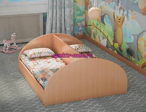 Детская кровать двухместная смежная Бабочка