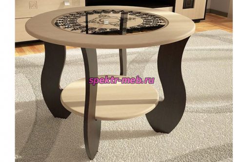 Стол журнальный №1 ( с круглым стеклом )