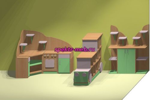 Комплект игровой мебели для девочек и мальчиков №2, КИМ№2Д-М