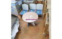 Игровая мебель, 5 предметов набор стола и стульев для кукол, КИМ№1