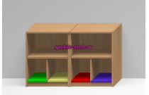 Игровая мебель ТУМБА с разноцветными полками, КИМ№2
