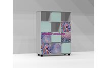 Стеллаж 7 трехсекционный мобильный 12 ячеек