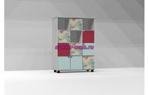 Стеллаж 7 трехсекционный мобильный 12 ячеек