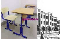 Комплект стол ученический одноместный, регулируемый У.С.р.1.1 и стул ученический, регулируемый по высоте С.Ш.1.1, (р.гр.2-4; 3-5; 4-6; 5-7)