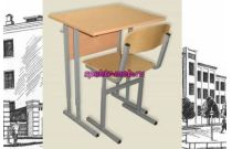 Комплект стол ученический одноместный, регулируемый по высоте У.С.р.4 и стул ученический регулируемый С.Ш.4, 1-3,2-4,4-6, 5-7 групп роста.