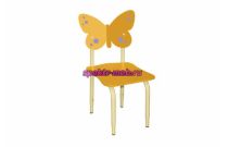 Стул детский, регулируемый на металлокаркасе, БАБОЧКА 6, краска МДФ