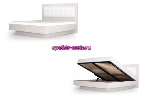 Кровать-5 с подъемным основанием 1600 экокожа спальни Парма Нео 02