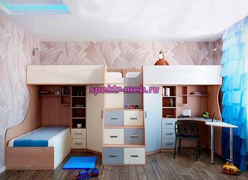 Детская двухъярусная кровать ДМ-161