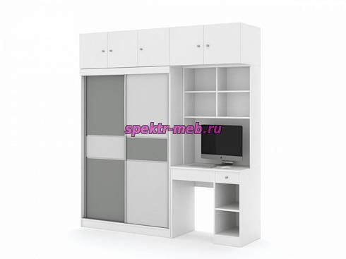 Шкаф-купе со столом Вавилон 2