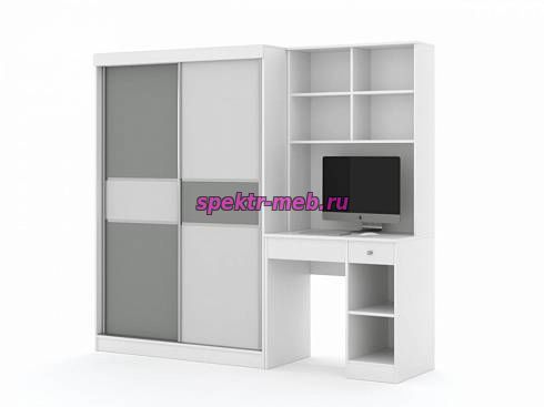 Шкаф-купе со столом Вавилон 1