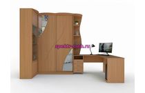 Угловой шкаф со столом Галилео 130