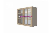 Шкаф верхний 2 двери Лондон со стеклом