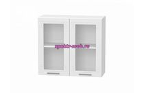 Шкаф навесной 2 двери со стеклом Греция