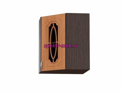 Шкаф верхний угловой остекленный Настя