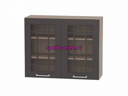 Шкаф навесной со стеклом 2 двери Одри
