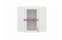 Шкаф навесной угловой со стеклом Виктория