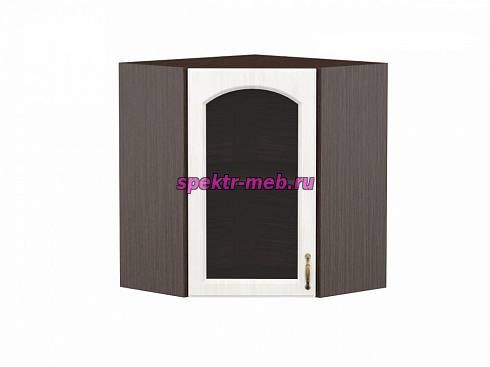 Шкаф навесной угловой со стеклом 590 Л Верона