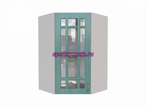 Шкаф верхний угловой Гранд со стеклом