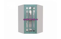 Шкаф верхний угловой Гранд со стеклом