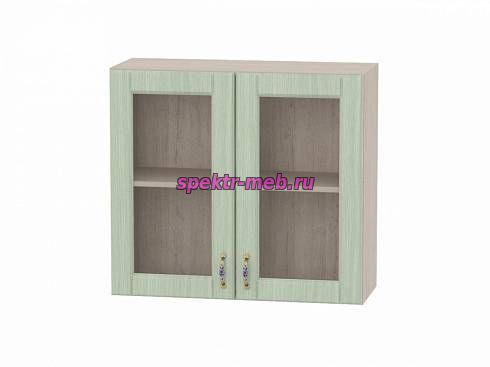 Шкаф навесной 2 двери со стеклом Изабелла