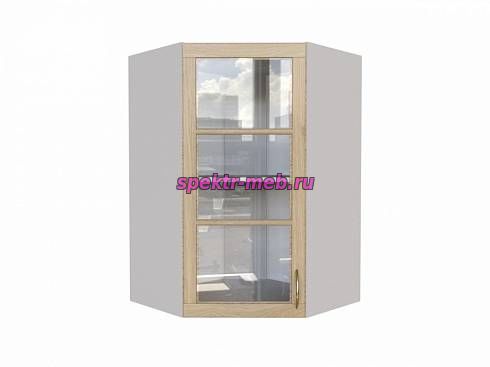 Шкаф верхний Лондон угловой стекло