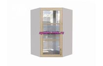 Шкаф верхний Лондон угловой стекло