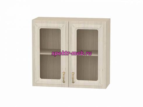 Шкаф навесной 2 двери со стеклом Ника