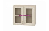 Шкаф навесной 2 двери со стеклом Ника