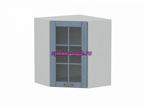 Шкаф угловой трапеция 1 дверь со стеклом Палермо