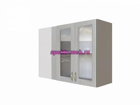 Шкаф верхний угловой приставной стекло Гренада