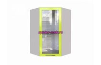 Шкаф верхний угловой со стеклом 550 Капля