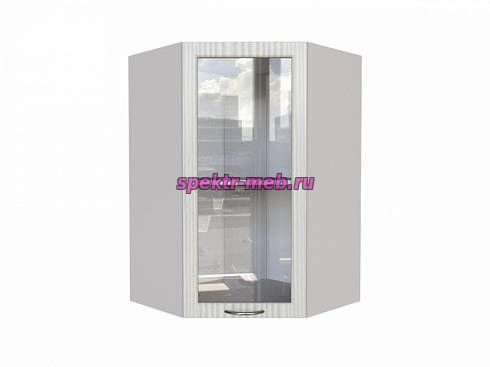 Шкаф верхний высокий Гарда угловой стекло 550