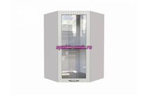 Шкаф верхний высокий Гарда угловой стекло 550