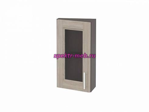 Шкаф верхний торцевой остекленный Сканди