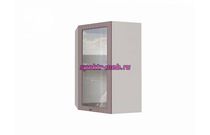 Шкаф верхний Капри угловой стекло