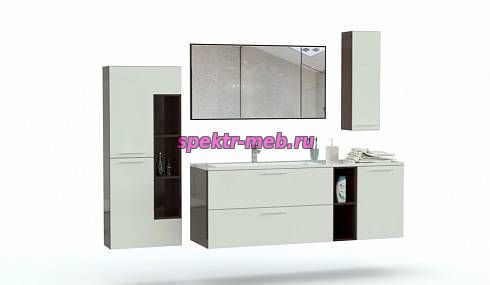 Комплект для ванной комнаты Плайн 1