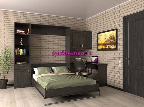 Шкаф-кровать трансформер Блэк