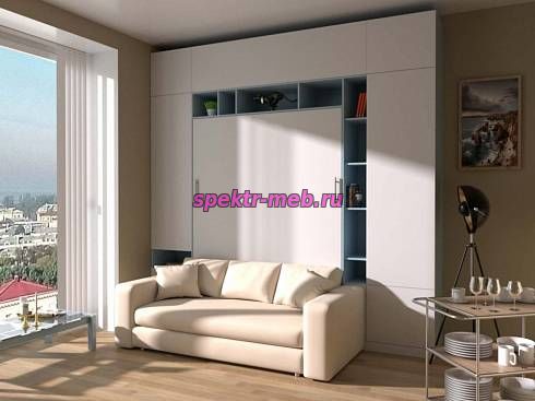 Шкаф-кровать с диваном Тида 06