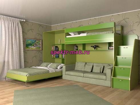Шкаф-кровать трансформер Жасмин 66