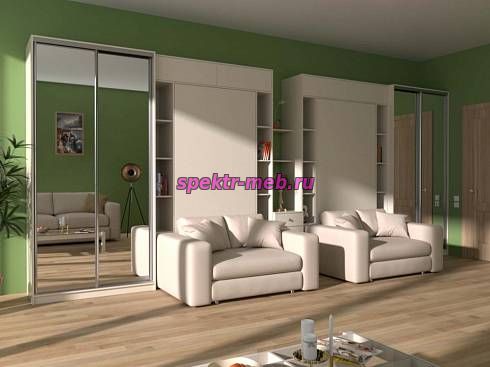 Шкаф-кровать с диваном Элли 5