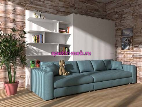 Шкаф-кровать с диваном Флора