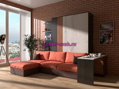 Шкаф-кровать с диваном Лола