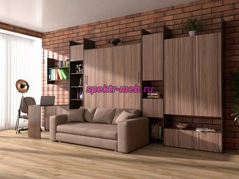 Шкаф-кровать с диваном Лотти