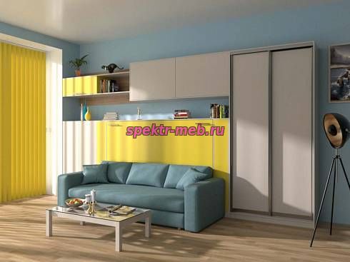 Шкаф-кровать с диваном Прованс