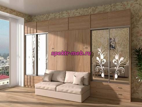 Шкаф-кроватью с диваном Локи