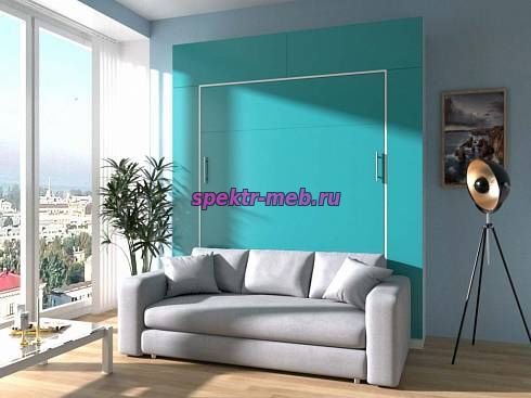 Шкаф-кровать с диваном и антресолью Марта