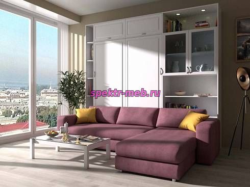 Шкаф-кровать с диваном Элли 7