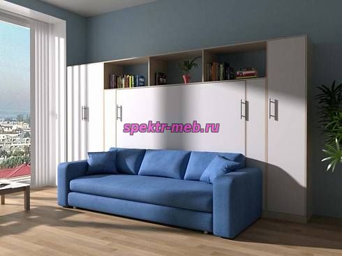 Шкаф-кровать с диваном Элли 10