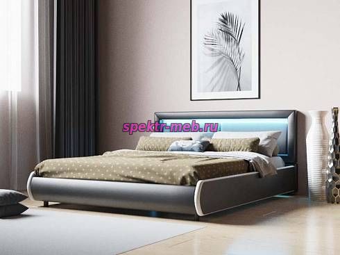 Кровать мягкая Омелия с LED