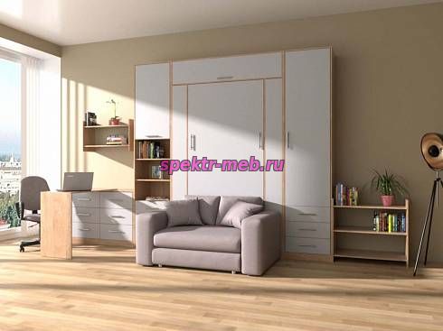 Шкаф-кровать с диваном Урбанист 03